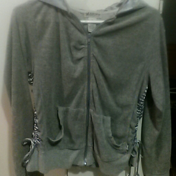 🌻Self esteem grey zippered hoodie. FLASH SALE! 😃 - Picture 1 of 4